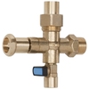 Level gauge push button valve fig. 572ON brass/NBR self closing with drain PN10 1/2" BSPP